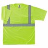 Glowear By Ergodyne Recycled Hi-Vis T-Shirt, Class 2, Lime, XL 8289-ECO